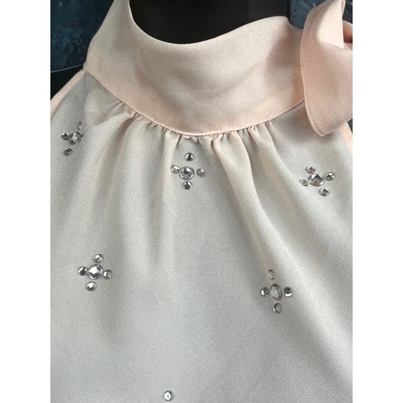 Woman's Halter Tie-Neck Rhinestone Top, New York & Company, Medium - Picture 5 of 11